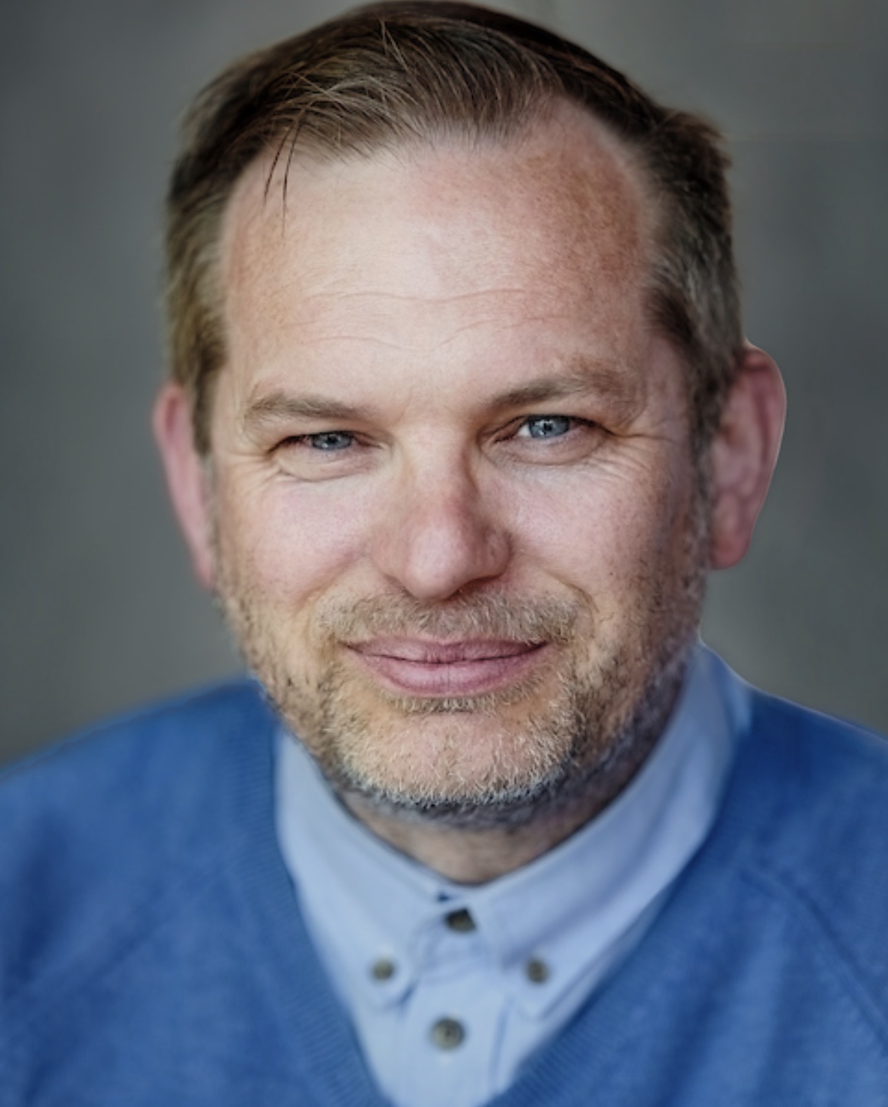 Phil Gwilliam in a blue jumper