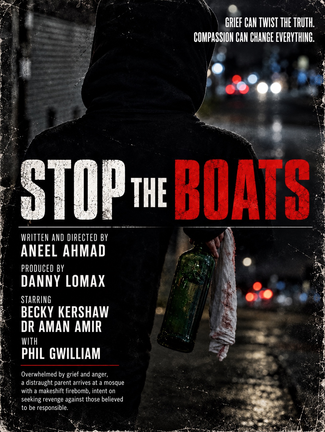 Stop The Boats short film poster featuring Phil Gwilliam